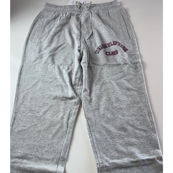 Gymshark Weightlifting Club Jogger Small Grey Sweatpants Logo Comfy Baggy Look - Picture 13 of 13